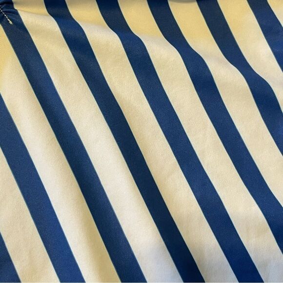 Strapless Summer Beach Striped Knot Front One Piece Swimsuit Blue White Large - Picture 9 of 10